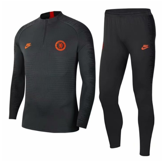 19-20 Chelsea Black Training Kits Sweatshirt and Pants